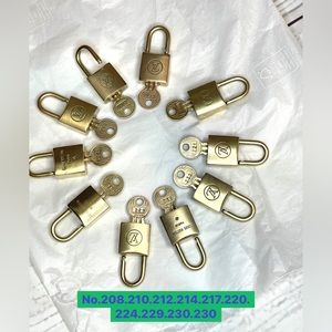 Authentic Louis Vuitton Padlock and Key Old Model LV